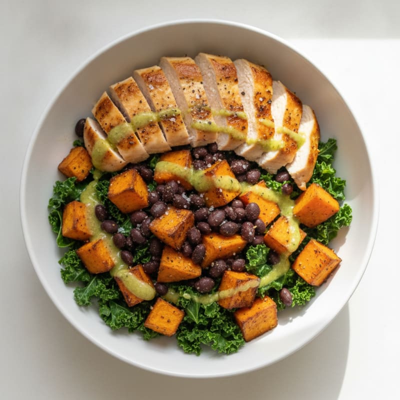 Roasted Sweet Potato & Black Bean Power Bowl