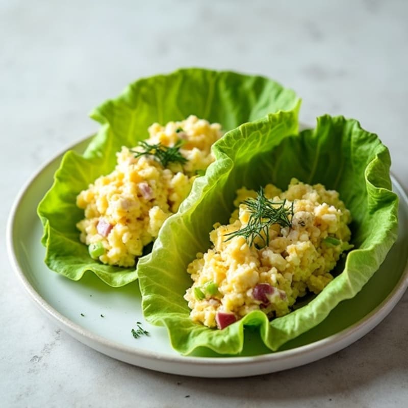 Fresh Herb-Loaded Egg Salad Lettuce Wraps