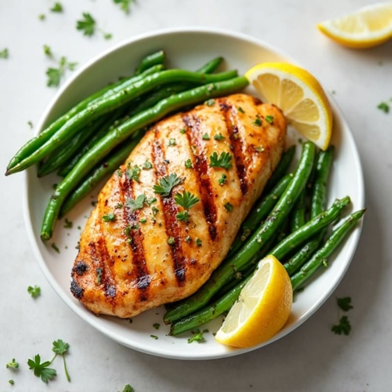 Citrus-Herb Grilled Chicken with Roasted Green Beans
