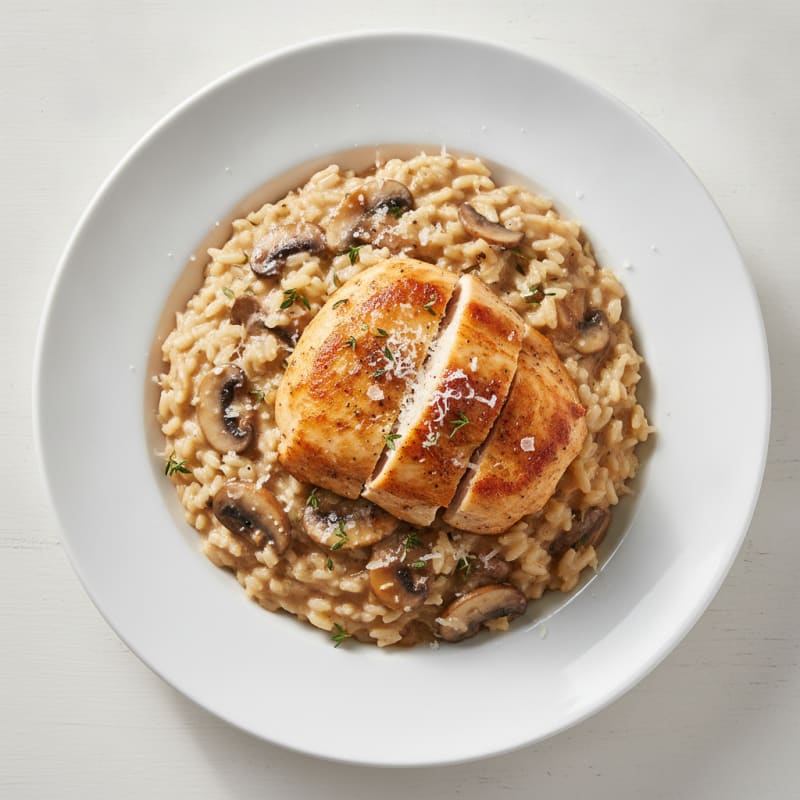Creamy Mushroom Risotto with Parmesan