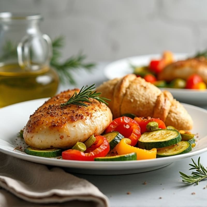 Herb-Roasted Chicken and Vegetable Twisted Savory Bread