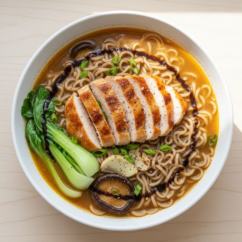 Savory Chicken Ramen Noodle Soup