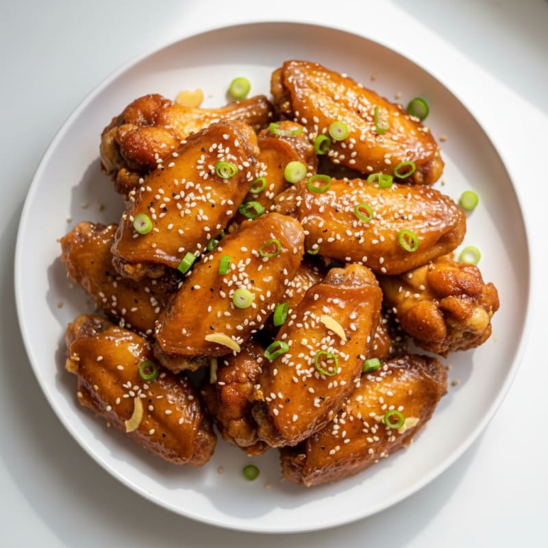 Crispy Honey-Garlic Chicken Wings