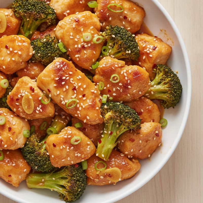 Baked Orange Chicken with Broccoli