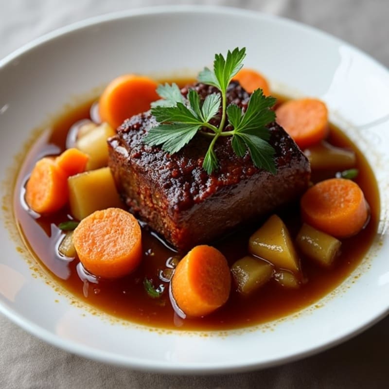 Tender Slow-Braised Short Ribs with Roasted Root Vegetables