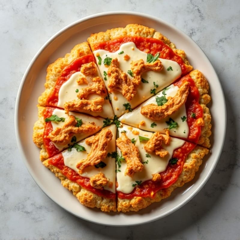 Crispy Buffalo Chicken Cauliflower Crust Pizza
