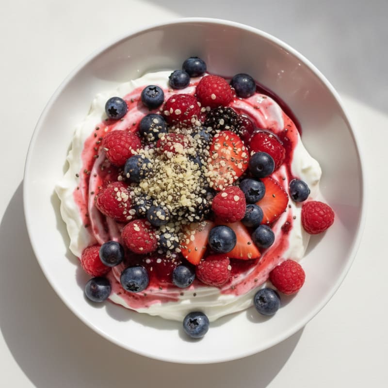Creamy Greek Yogurt Protein Parfait with Mixed Berries