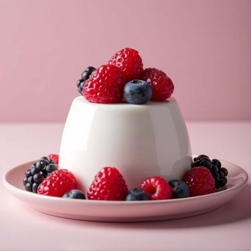 Silky Greek Yogurt Protein Mousse with Mixed Berries