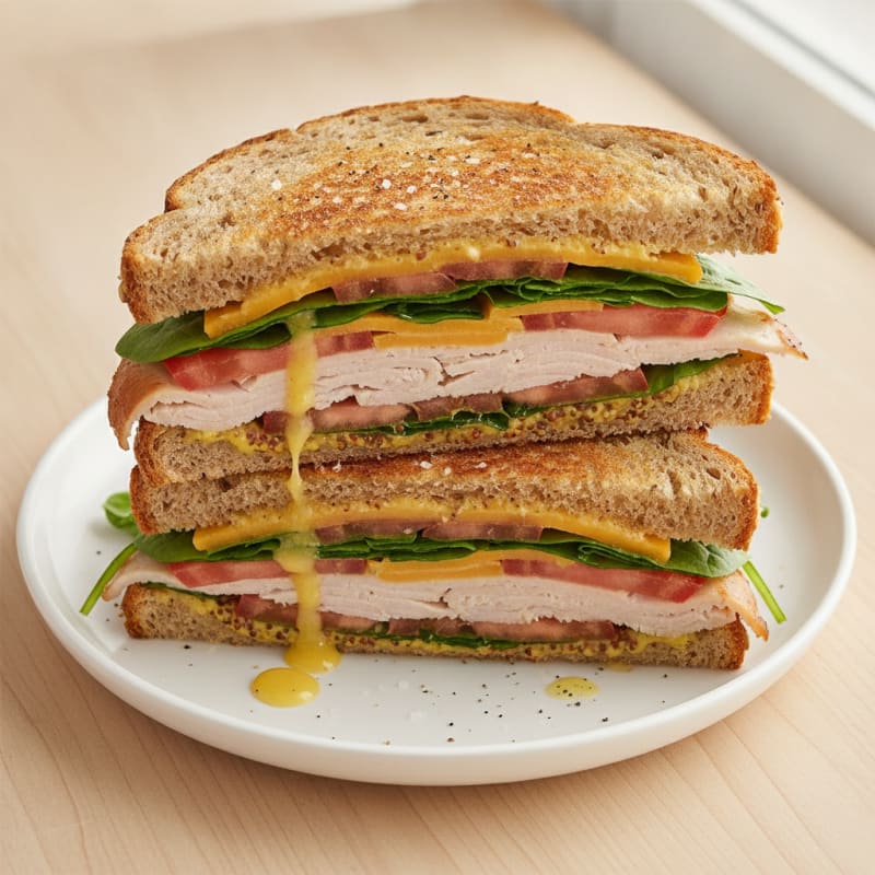 Gourmet Triple-Decker Grilled Cheese