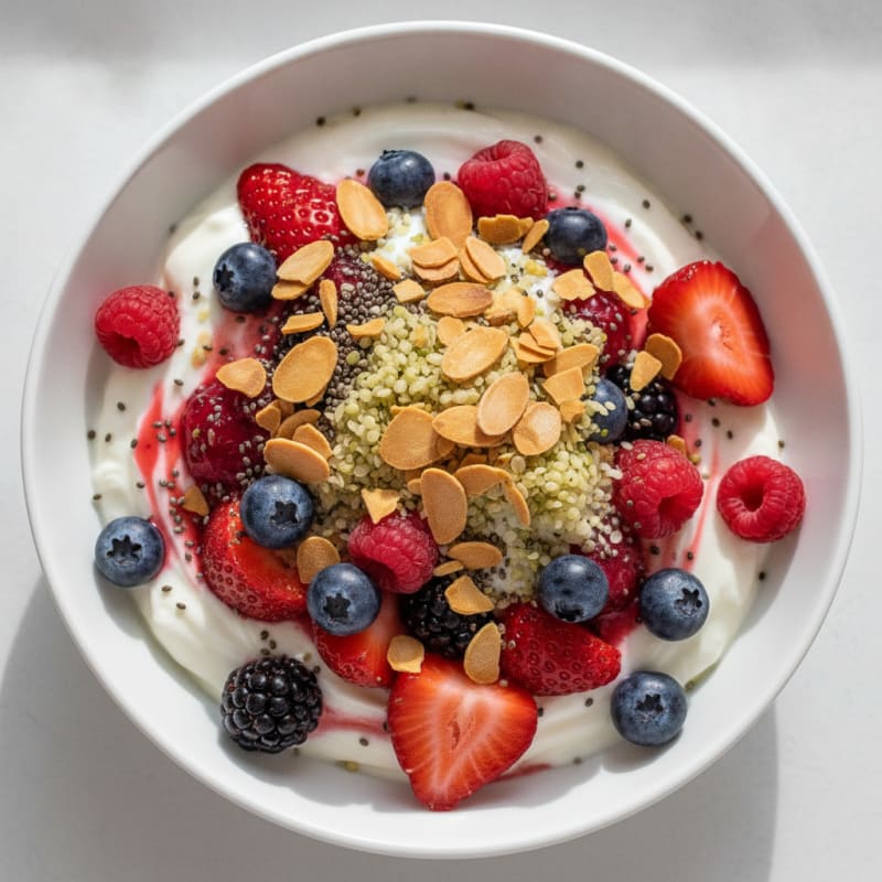 Creamy Greek Yogurt Protein Parfait with Mixed Berries