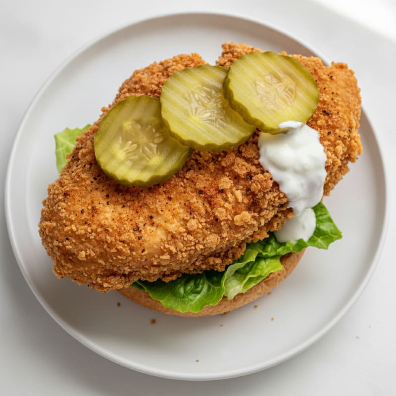 Buttermilk Fried Chicken Sandwich with Pickles