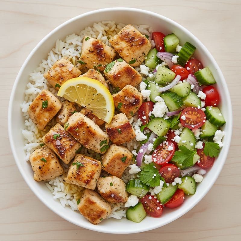 Lemon-Herb Chicken and Rice Bowl