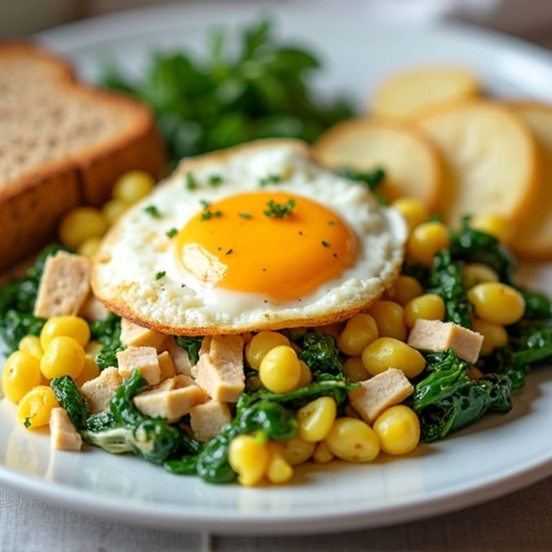 Egg White Scramble with Lean Turkey and Spinach