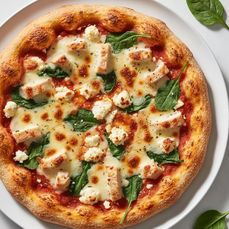 Golden Crispy Four-Cheese Pizza
