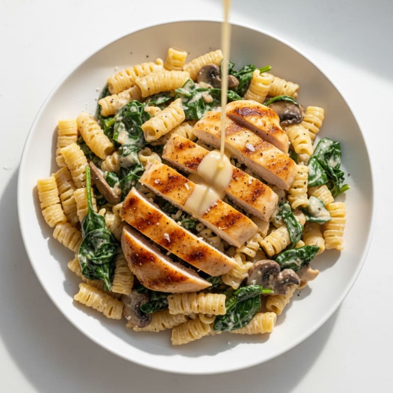 Creamy Garlic Chicken Alfredo Pasta