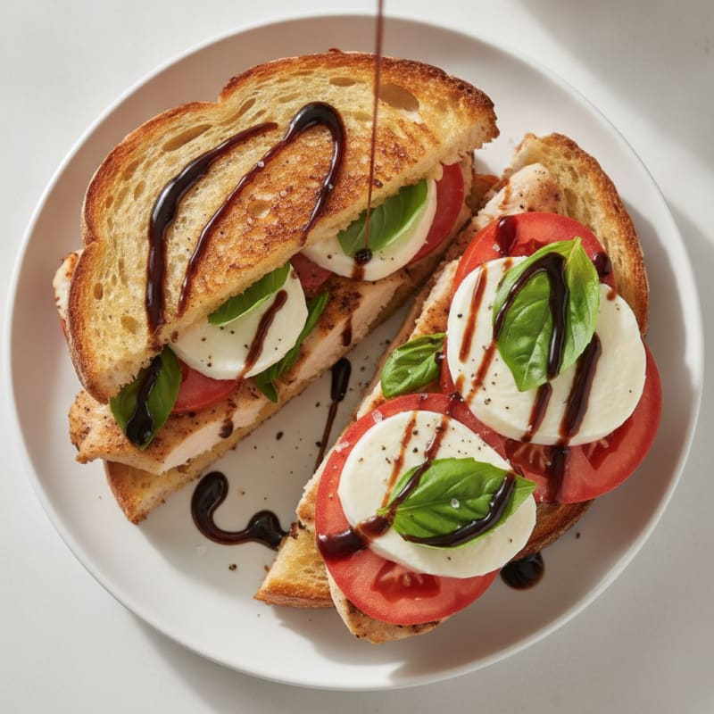 Grilled Caprese Sandwich with Balsamic Glaze