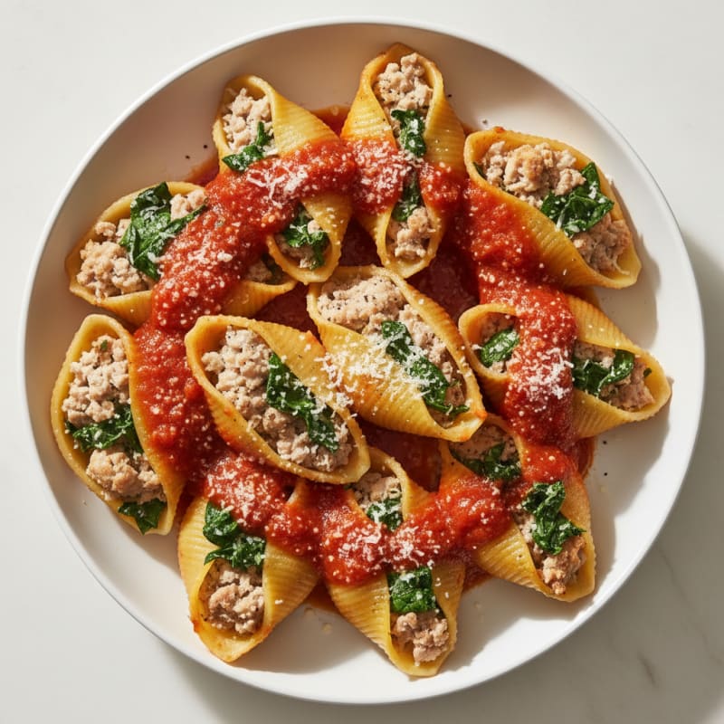 Creamy Ricotta & Spinach Stuffed Shells