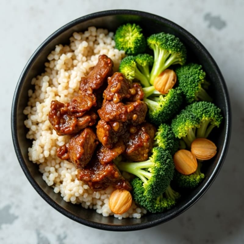 Ginger-Garlic Beef and Broccoli Rice Bowl