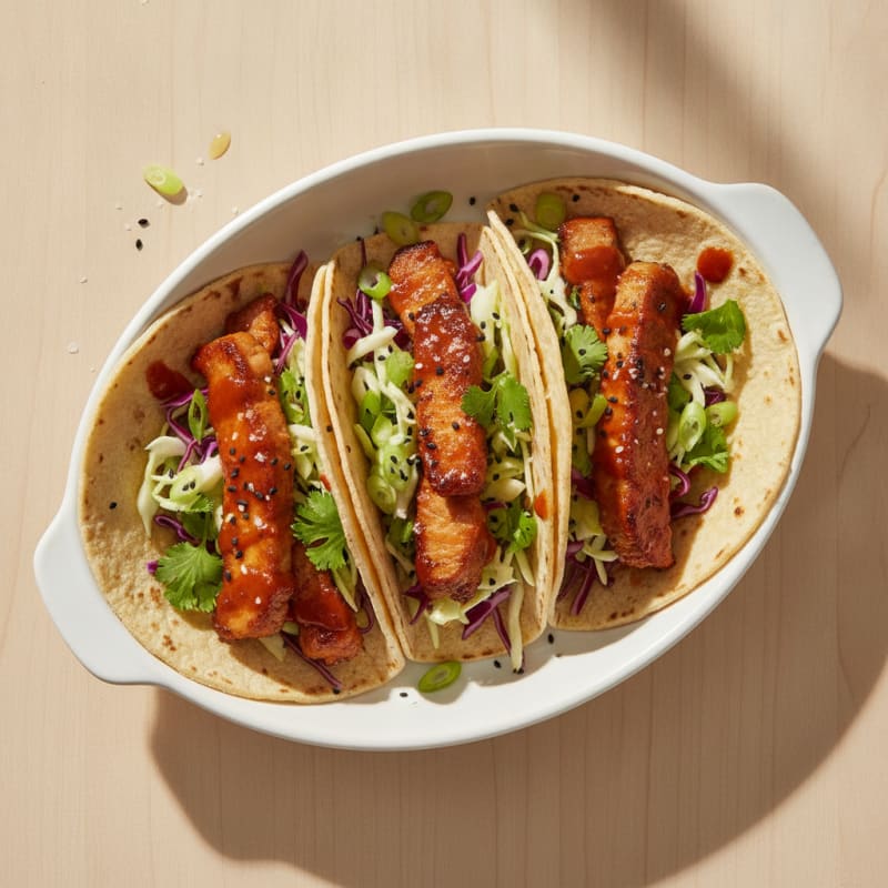 Spicy Gochujang Pork Belly Tacos