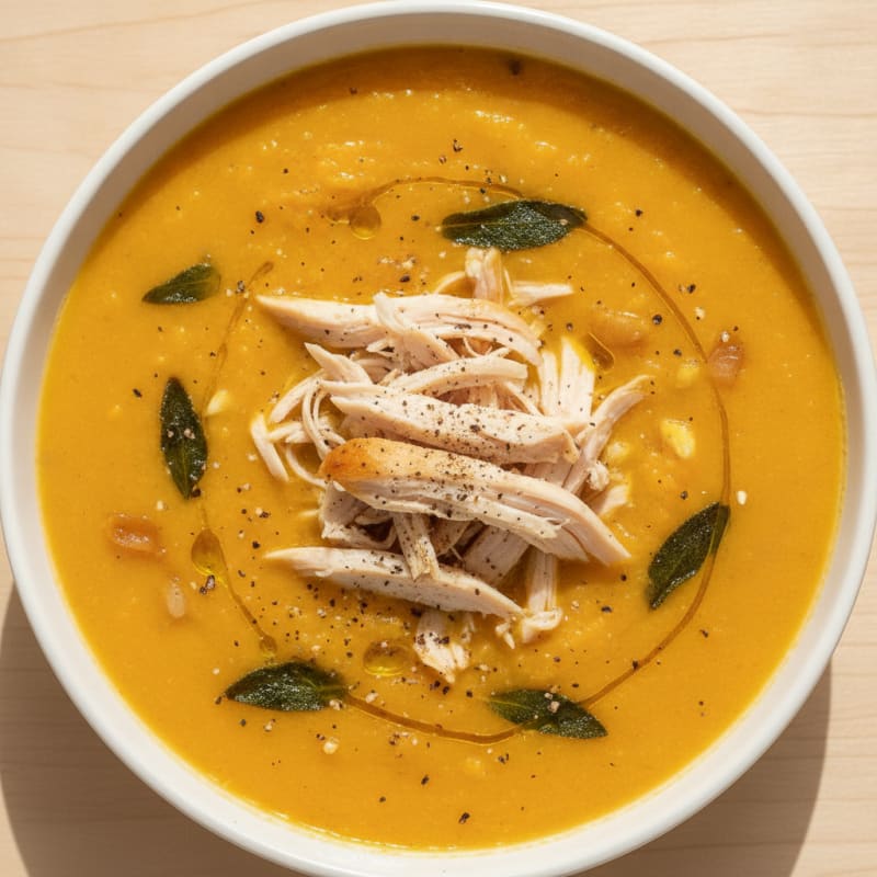 Roasted Butternut Squash Soup with Sage