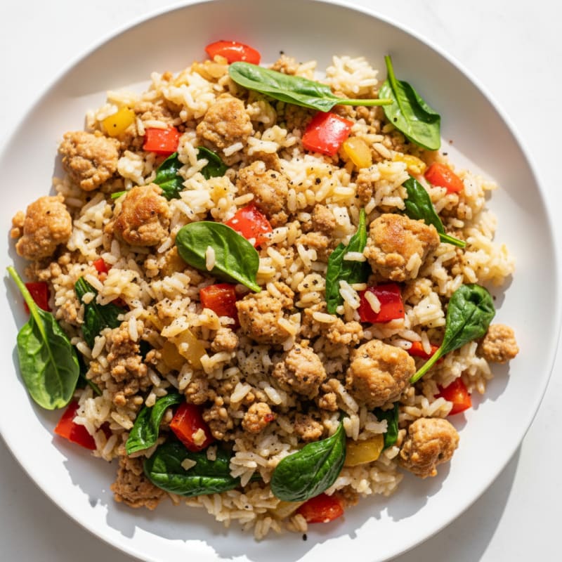 Savory Ground Turkey and Rice Skillet