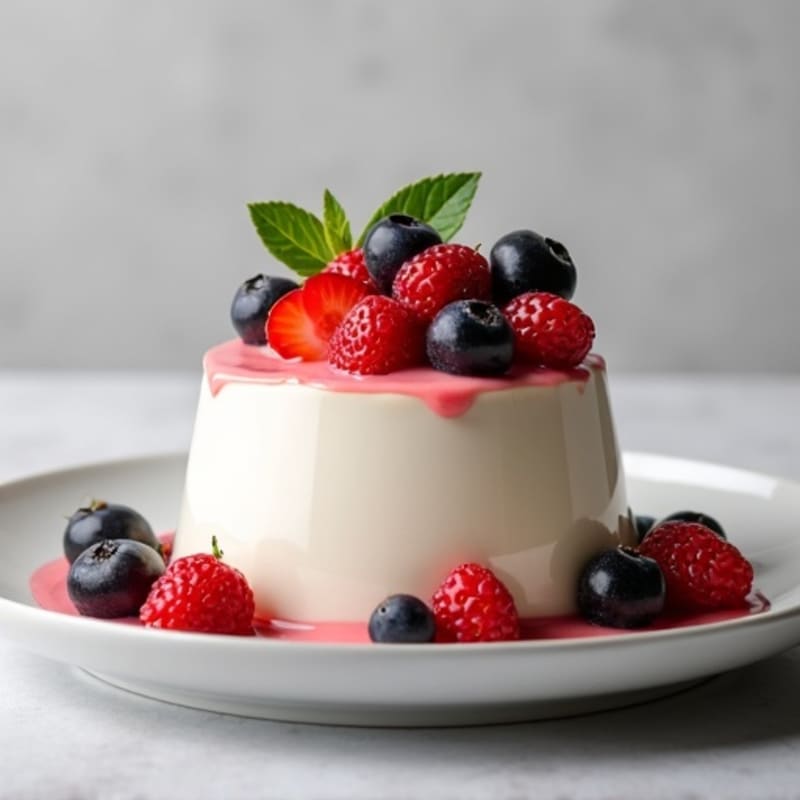 Silky Greek Yogurt Protein Pudding with Berries