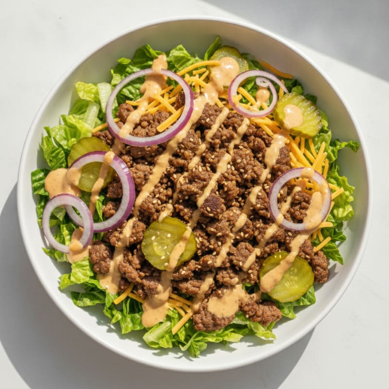 Big Mac Inspired Protein Bowl