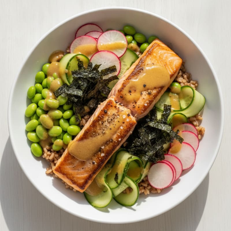 Deconstructed Sushi Salmon Rice Bowl