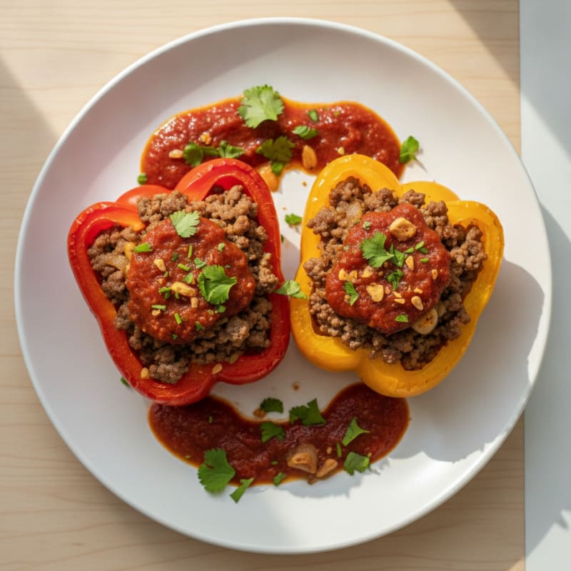 Ground Beef Stuffed Bell Peppers