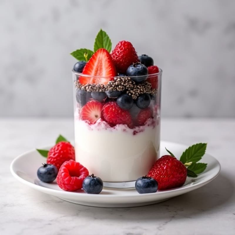 Creamy Greek Yogurt Protein Parfait with Mixed Berries