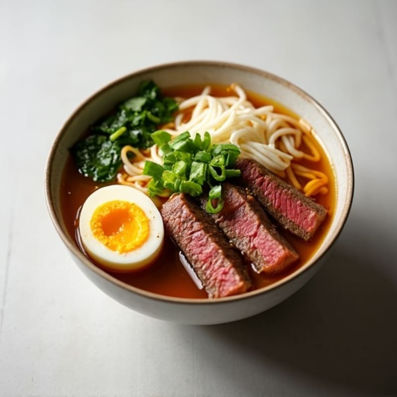 Ginger-Lemongrass Beef Bone Broth Noodle Bowl