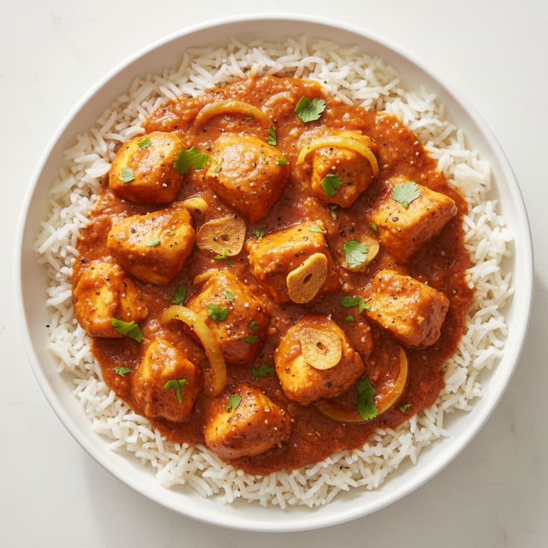 Creamy Spiced Chicken Masala with Basmati