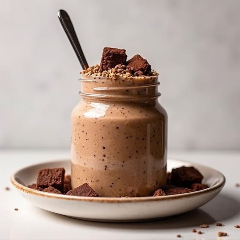 Brownie Batter Protein Overnight Oats