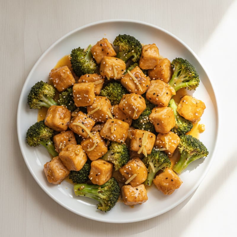 Baked Orange Chicken and Broccoli
