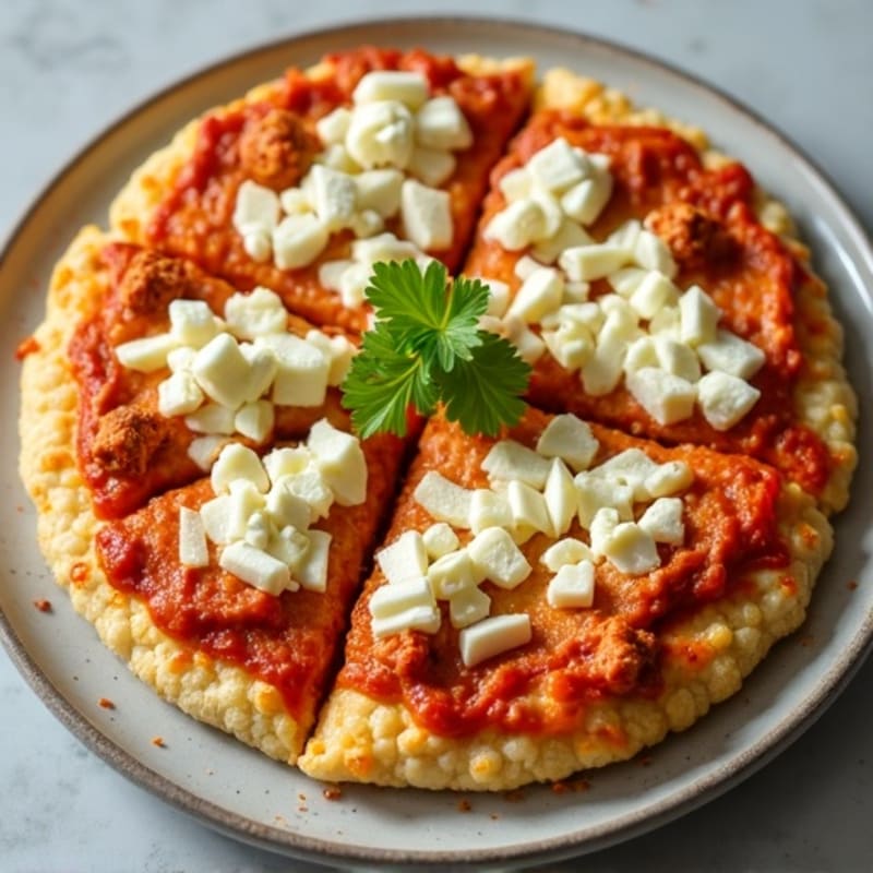 Crispy Buffalo Chicken Cauliflower Crust Pizza
