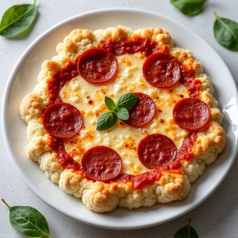 Cauliflower Crust Turkey Pepperoni Pizza