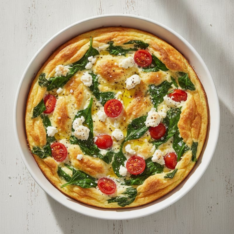 Baked Eggs with Spinach and Feta