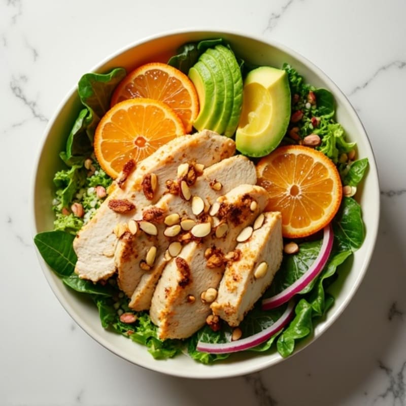 Fresh Avocado Crunch Bowl with Citrus Greens
