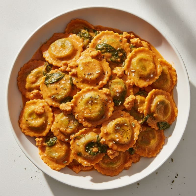 Turkey Ravioli with Yogurt Marinara