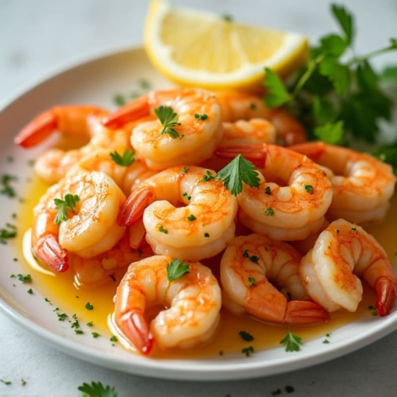 Pan-Seared Garlic Butter Shrimp with Fresh Lemon and Parsley
