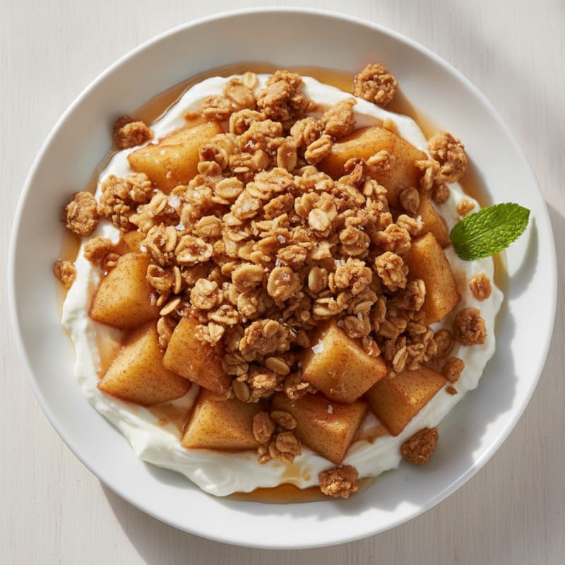 Baked Apple Crumble with Oat Topping