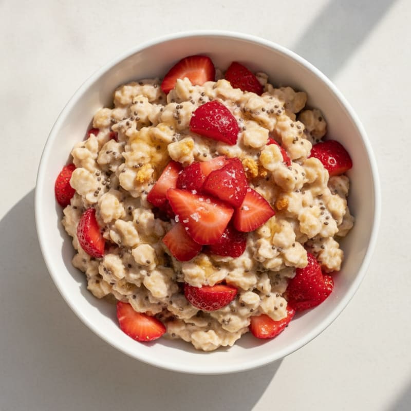 Strawberry Shortcake Overnight Oats