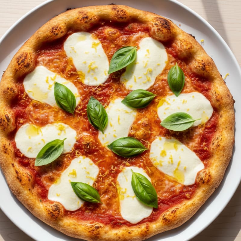 Golden Zesty Margherita Pizza