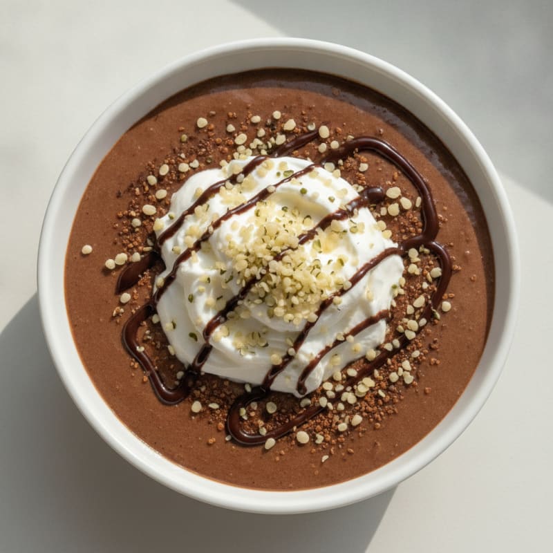 Silky Chocolate Protein Pudding with Greek Yogurt