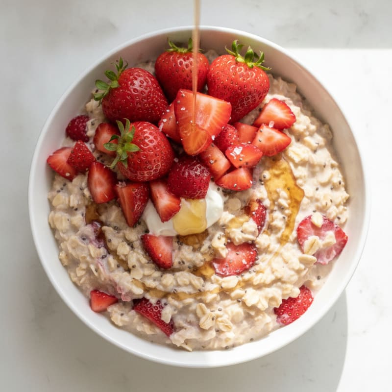 Strawberry Shortcake Overnight Oats