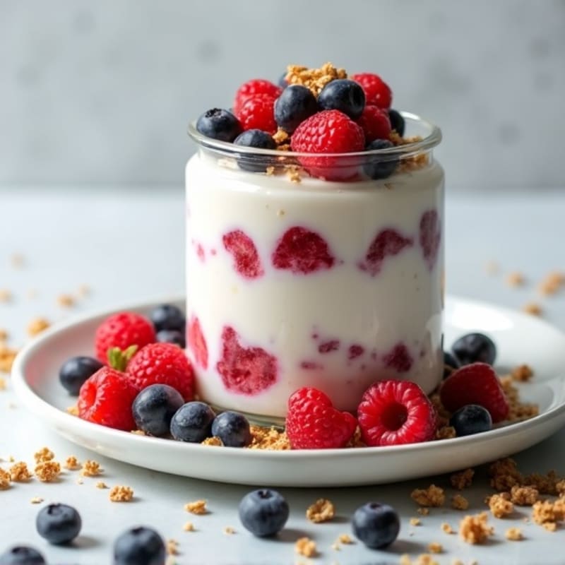 Greek Yogurt Protein Parfait with Mixed Berries