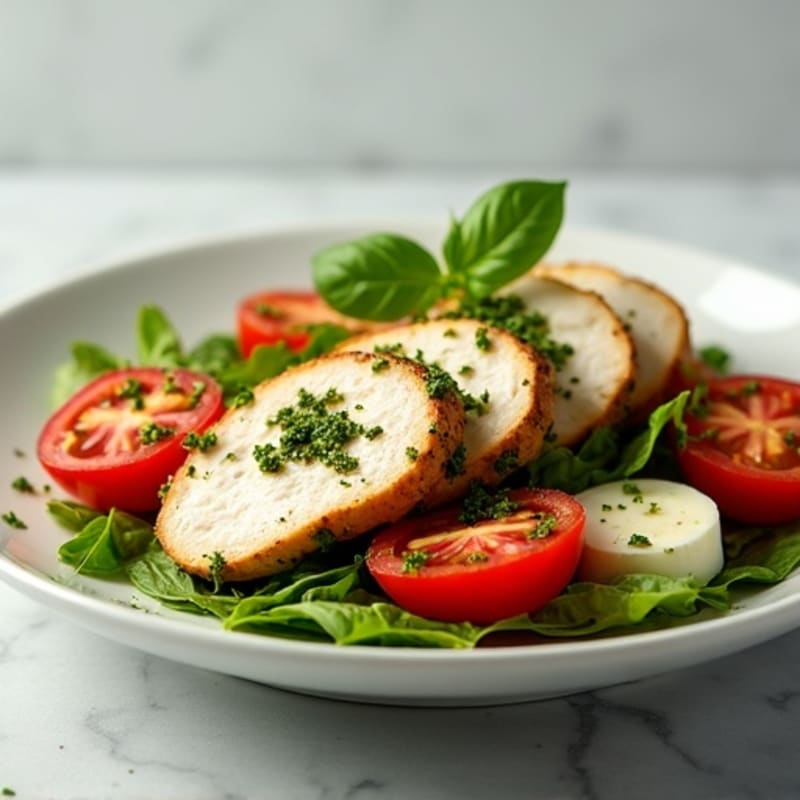 Fresh Tomato, Mozzarella, and Basil Pesto Salad