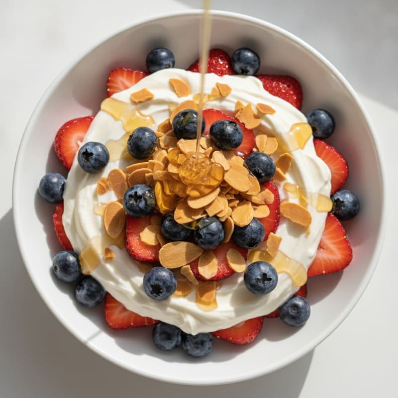 Silky Greek Yogurt Protein Parfait with Berries