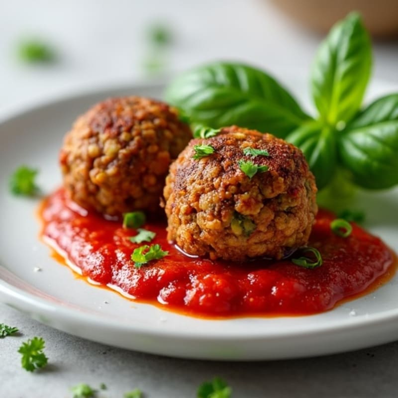 Herb-Spiced Lentil Meatballs with Marinara