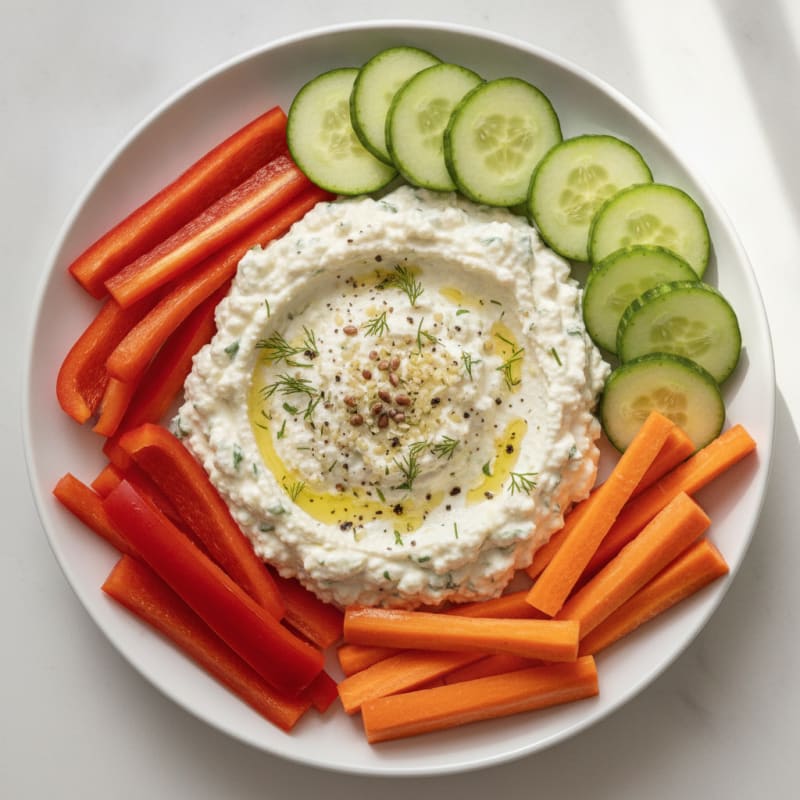 Savory Cottage Cheese Vegetable Dip